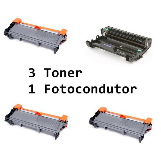 Imagem de 3 Toner 1 Fotocondutor Compatível Brother Tn2340 Tn2370