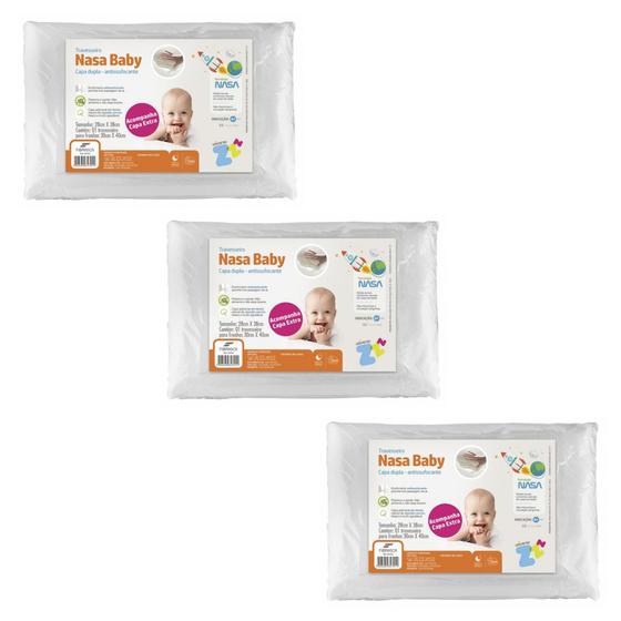 Imagem de 3 Travesseiros Nasa Baby - Com Capa Dupla