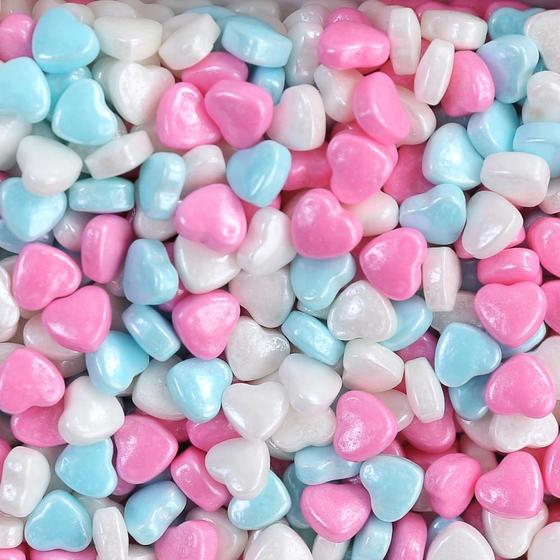 Imagem de 3 Un Confeito comestível de açúcar colorido Coração p doces