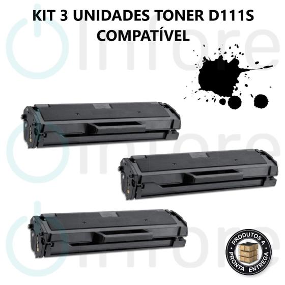 Imagem de 3 Un Toner Compatível D111S MLT-D111S Para M2070w M2020w M2070 2070w M2022W