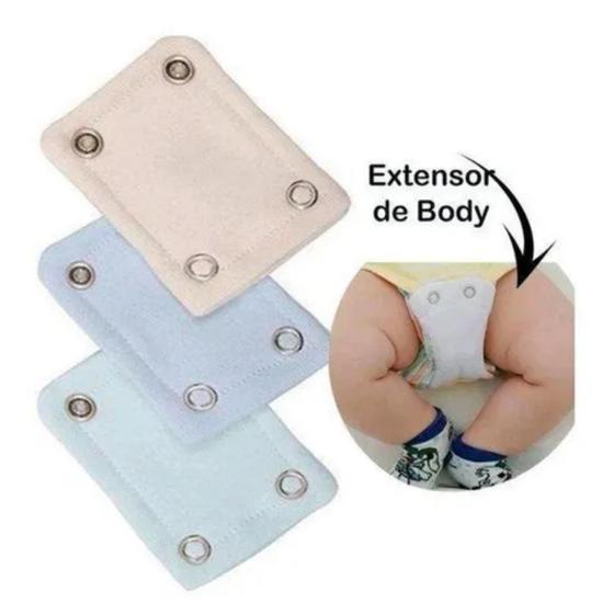 Imagem de 3 unidades extensor de body com 2 botoes confortavel para  bebes