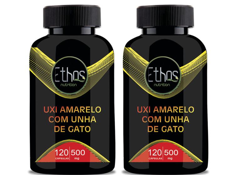 Imagem de 3 Uxi Amarelo com Unha de Gato 500mg 120 Capsulas - Ethos Nutrition