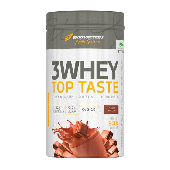 3 Whey Top Taste 900g Chocolate - Bodyaction Menor preço em 3 Whey Top Taste 900g Chocolate - Bodyaction