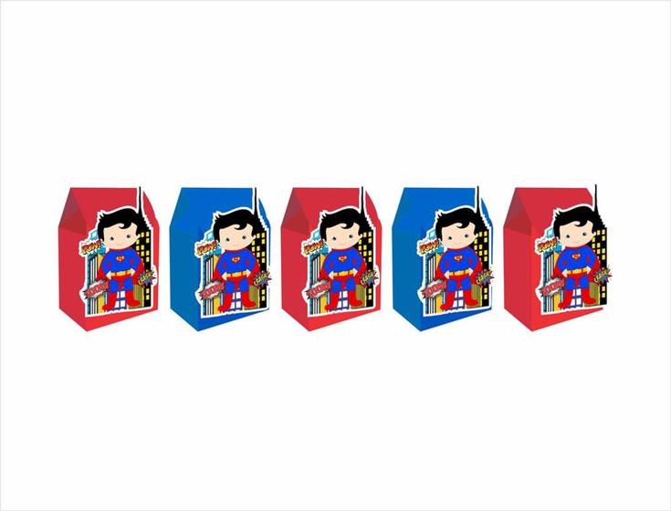 Imagem de 30 Caixinhas MILK para doces Superman Baby