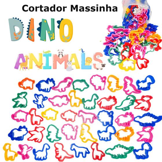 Imagem de 30 Cortador de Massinha Dinossauro Safari Forminha Molde Para Kit Festa