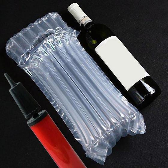 Imagem de 30 embalagem inflável wine bag para garrafa de vinho + 1 bomba manual