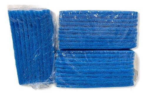 Imagem de 30 Fibra Esponja Bucha Macia Limpeza Leve Azul British