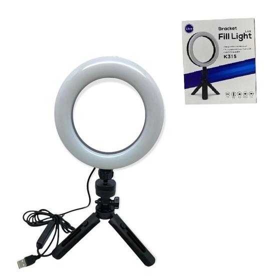 Imagem de 30 Iluminador Led Ring Light 3 Cores 6.5 16Cm Tripe Atacado