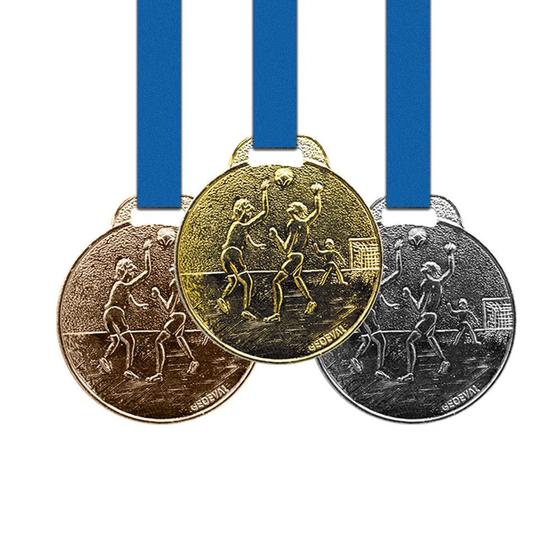 Imagem de 30 Medalhas Handebol Metal 35mm Ouro Prata Bronze