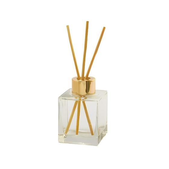 Imagem de 30 Vidros Cubo 100ml Para Aromatizador De Ambiente Cor Tampas Dourada