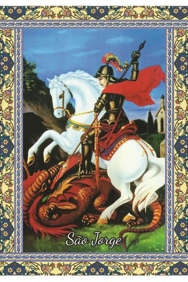 Imagem de 3000 Santinho São Jorge (oração no verso) - 7x10 cm