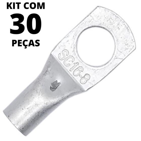 Imagem de 30un Terminal de Compressão Para Cabo de 16mm² Furo M8 SC16-08