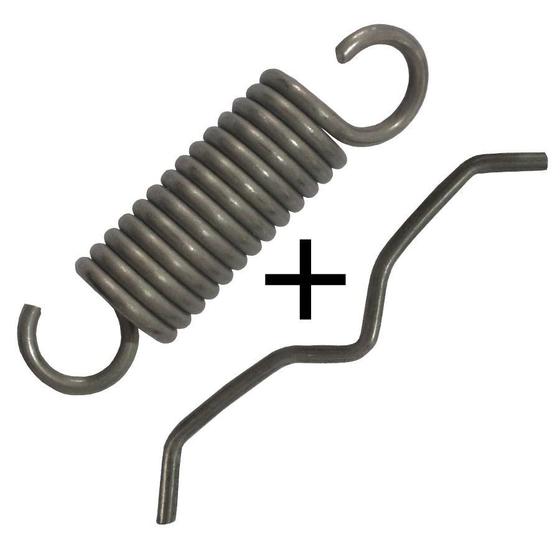 Imagem de 32 Molas 8cm Inox Reforçada + 16 Ganchos Bigode Jump Aquático HidroJump Academia