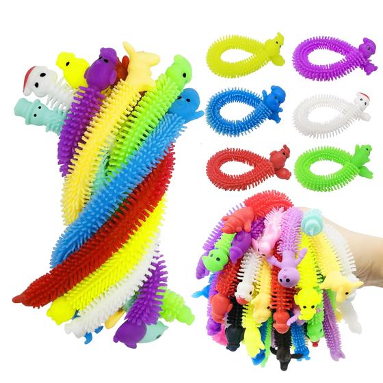 Imagem de 36 Brinquedos Sensory Fidget Toys Stretchy Strings - Pacote com Cordas Elásticas