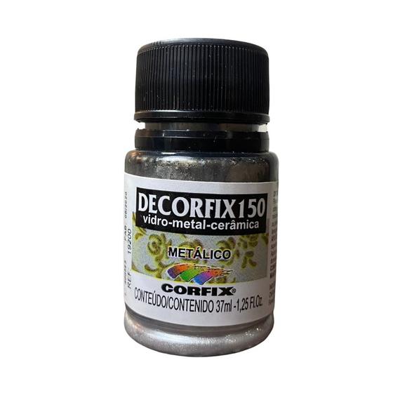 Imagem de 392 METALICO  TINTA DECORFIX150 - 392 PRATA - 37ml