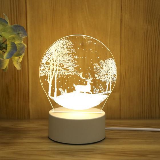 Imagem de 3D Cartoon Night Light, Led Bedside Lamp DIY Acrilic Gift