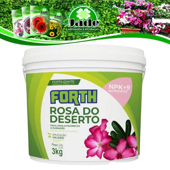 3KG Adubo Fertilizante Forth ROSA DO DESERTO 400g Floração Frutificação Menor preço em 3KG Adubo Fertilizante Forth ROSA DO DESERTO 400g Floração Frutificação