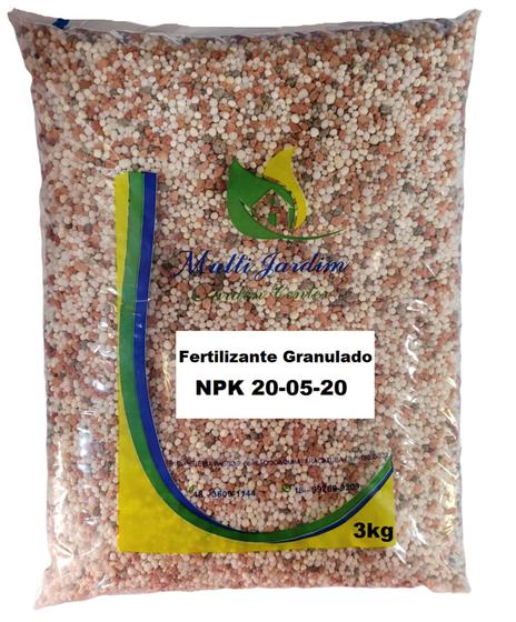 Imagem de 3kg NPK 20-05-20 Adubo Fertilizante Rosa do Deserto Coqueiro Gramados