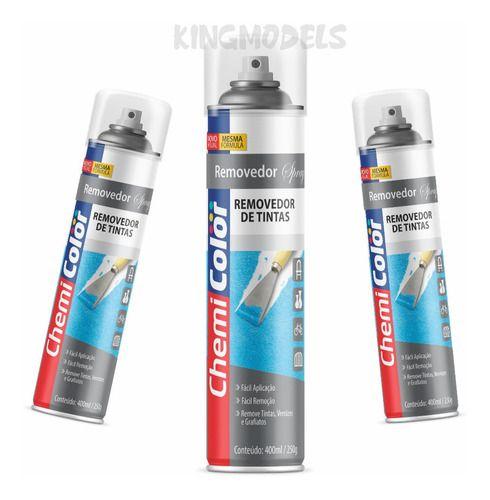 Imagem de 3pçs Removedor De Tintas, Verniz, Grafiato Chemicolor 400ml