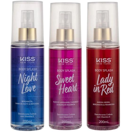 Imagem de 3UN Body Splash Night Love Sweet Heart Lady In Red Kiss