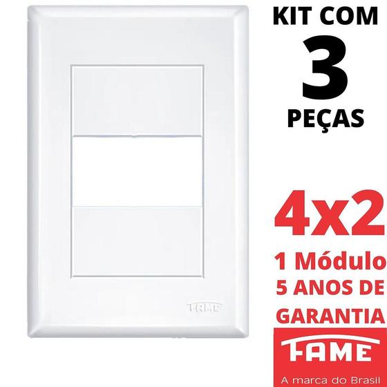 Imagem de 3un Placa 4X2 01 Módulo Com Suporte Evidence FAME 2885/3894