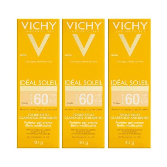 Imagem de 3Un Protetor Solar Soleil Clarify FPS60 Pele Clara De 40g Cd