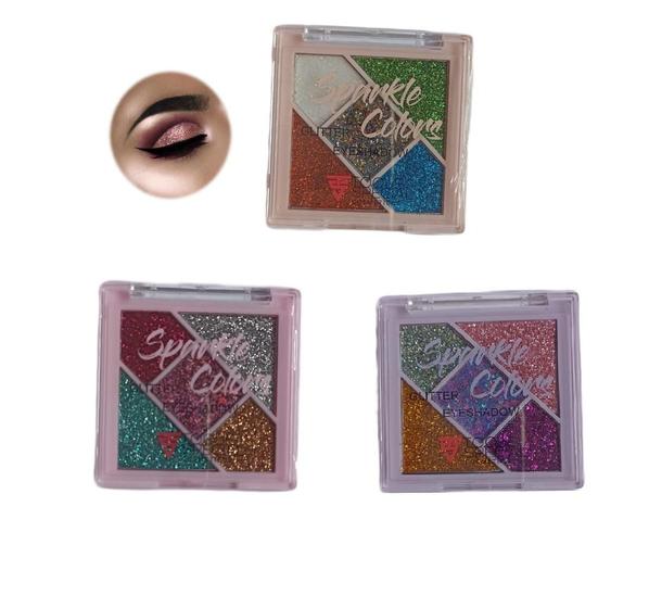 Imagem de 3Und Paletas De Sombra Glitter Sparkle Colors Toque Especial