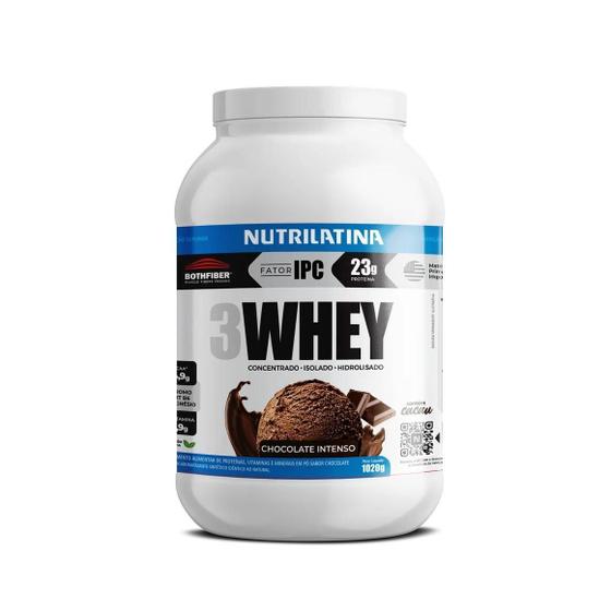 Imagem de 3Whey Protein (1020G) Sabor Chocolate Intenso - Nutrilatina