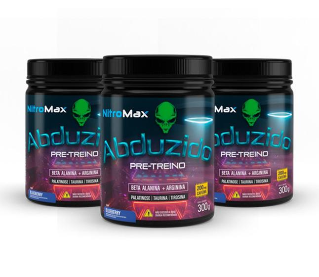 Imagem de 3x ABDUZIDO PRE TREINO NITRO MAX BLUEBERRY 300G