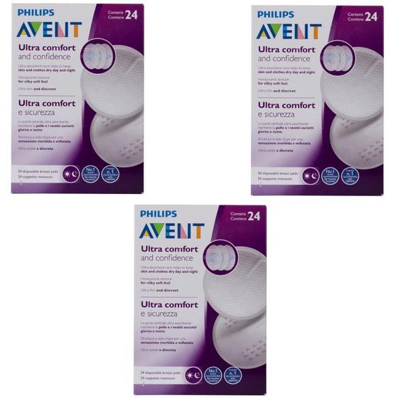 Imagem de 3X Absorvente Descartavel Para Seios - 24Un - Philips Avent