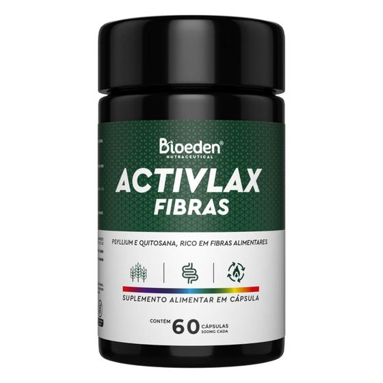 Imagem de 3x Activlax Fibras - 60 Cápsulas Matéria Prima Importada Fibras Regula Intestino Vitamina C Picolinato de Cromo