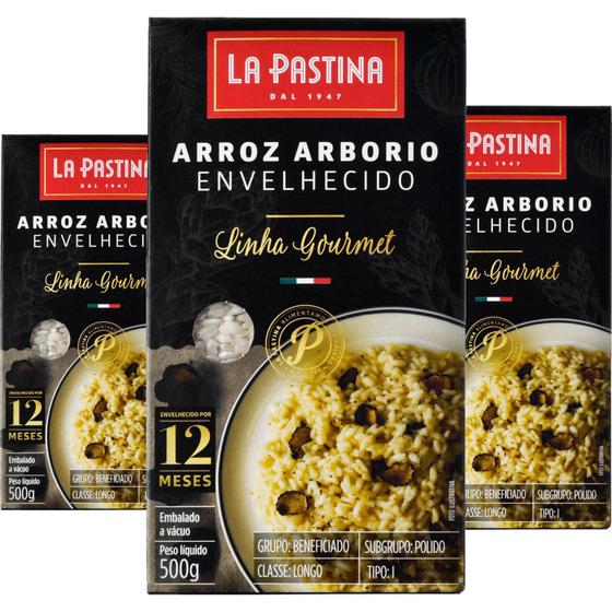 Imagem de 3x Arroz Arborio Envelhecido LA PASTINA 500g