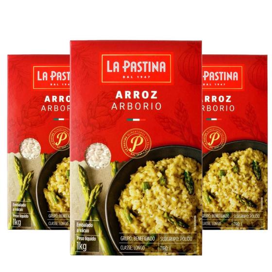 Imagem de 3X Arroz Arborio Italiano La Pastina 1 Kg