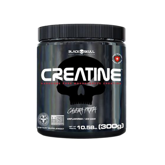 Imagem de 3x Black Skull Creatine Pure Monohydrate 300 g + Whey Shake 250ml Dux + Coqueteleira 700ml Personalizada Cor Sortida