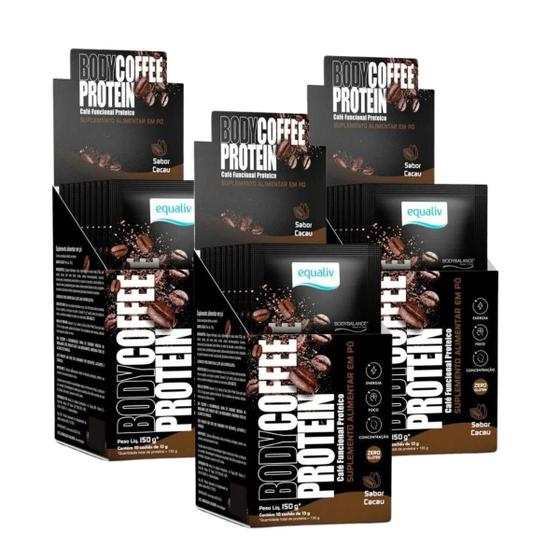 Imagem de 3x Body Coffee Protein Cacau Sachê 15g - Equaliv