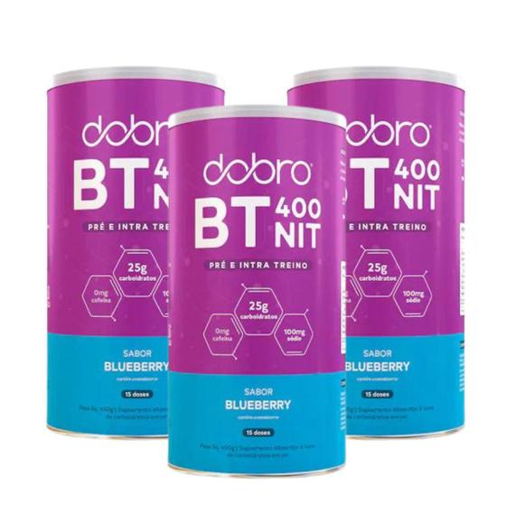 Imagem de 3x Bt Nitrato Dobro Sabor Blueberry 450g