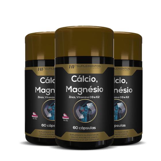 Imagem de 3x calci-pro premium 1450mg 60caps hf suplements