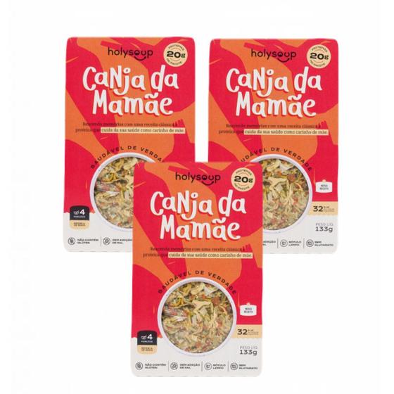 Imagem de 3x Canja da Mamãe - Deliciosa e Nutritiva - Holysoup - 133g