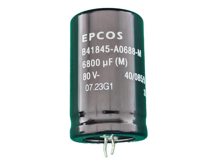 Imagem de 3x Capacitor Eletrolitico 6800uf/80v Snap-in 30x50mm Epcos
