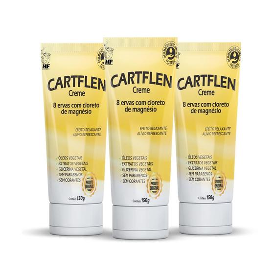 Imagem de 3x cartflen creme massagem cloreto de magnesio