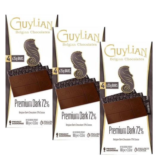 Imagem de 3X Chocolate Premium Dark 72% Guylian 100G