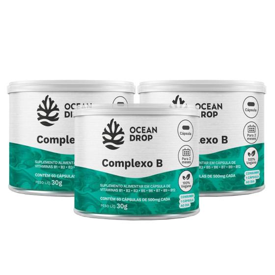Imagem de 3x Complexo B Ocean Drop 60 Cápsulas