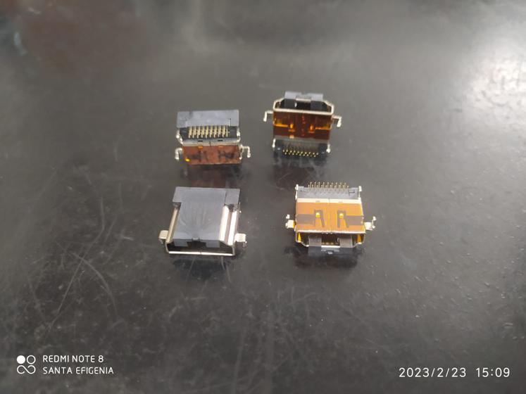Imagem de 3x Conector Hdmi Pci 90 16 Pinos 0,5mm 2he1503-010111