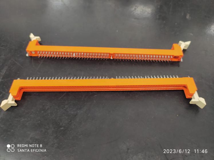 Imagem de 3x Conector Slot Para Memoria  Ddr2 - 2,5v Laranja