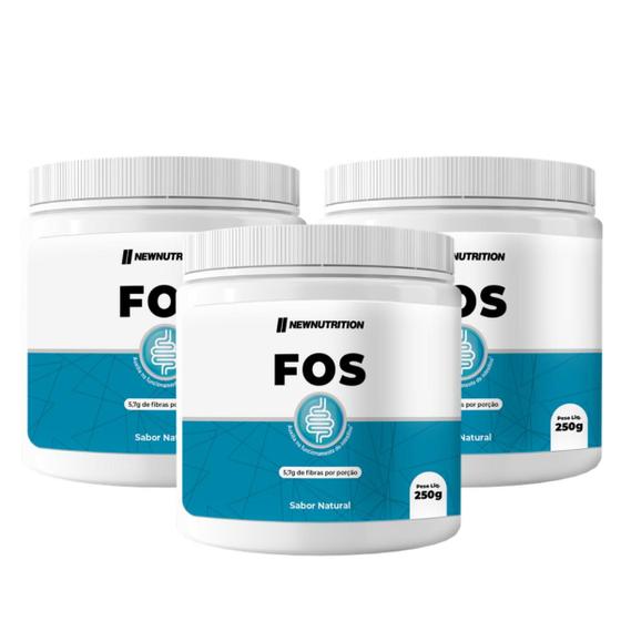 Imagem de 3x FOS Frutooligossacarídeos Fonte De Fibra New Nutrition 250g