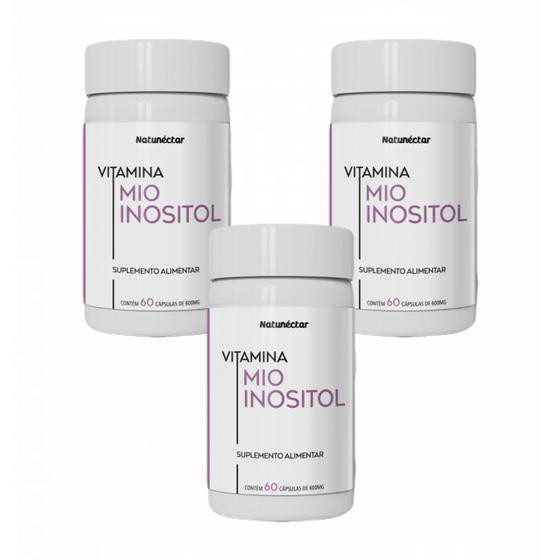 Imagem de 3x Inositol- 100% Natural- 60 Cáps. 500mg - Natunéctar