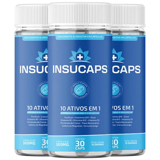 Imagem de 3x Insucaps Original 180 Caps - Produto 100 Original