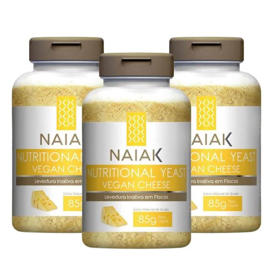 Imagem de 3x Levedura Nutritional Yeast Vegan Cheese Naiak 85g