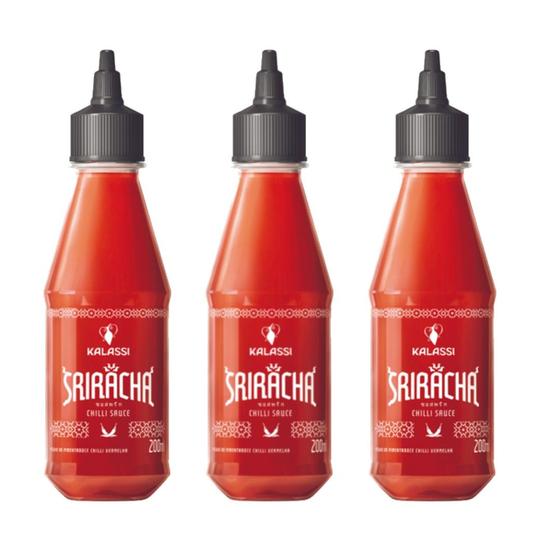 Imagem de 3x Molho KALASSI Sriracha 200ml