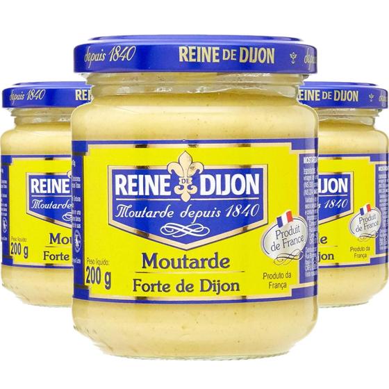 Imagem de 3X Mostarda Francesa Forte Reine Dijon 200G